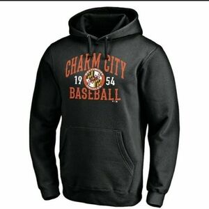 Black Charm City Baseball Hoodie